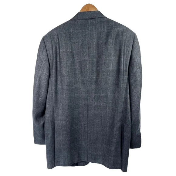Jos A Bank Tailored Fit Blazer Sport Coat Traveler Collection 44L Silk Wool Grey - Picture 3 of 9